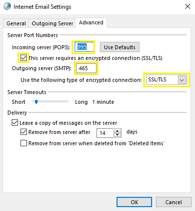 Advanced port settings